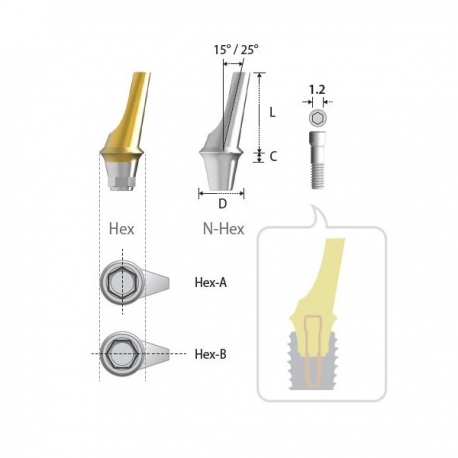 BONT ANGULAT D4.5 A15 C1 L8mm