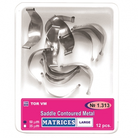 MATRICI METAL CONTURATE LARGE+Subgingival 12buc TOR 1.313-3