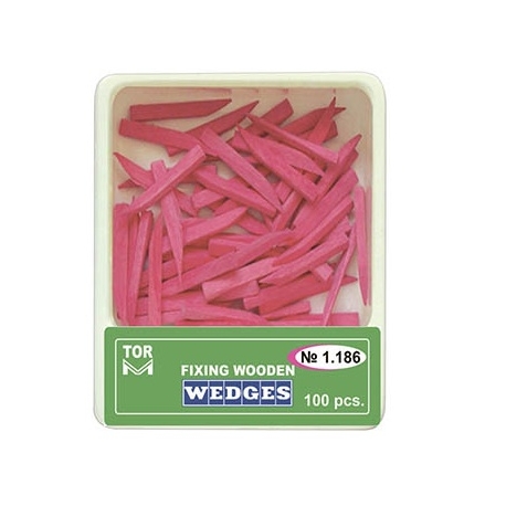 Pene lemn interdentare 100buc medium lungi roz 1.186