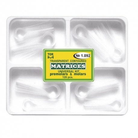 Kit 120 matrici celuloid conturate molar + premolar TorVM