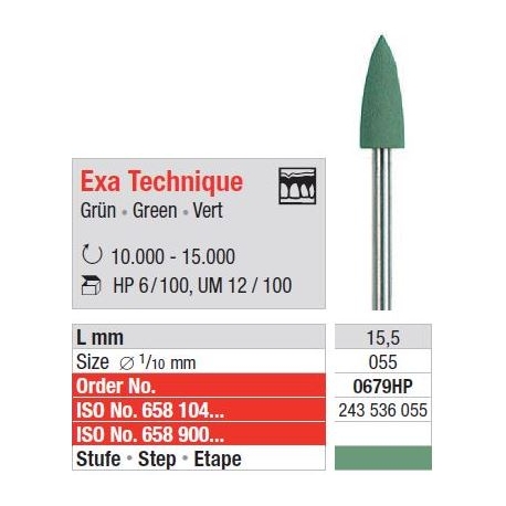 Polipanti Acrilate Exa Technique HP Verde - 6 buc. 