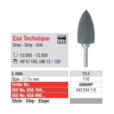 Polipanti Acrilate Exa Technique Gri HP - 6 bucati