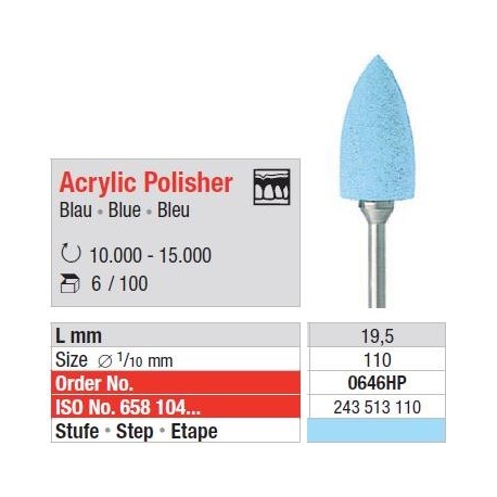 Polipanti Acrylic Polisher Albastru Deschis HP - 6 buc.