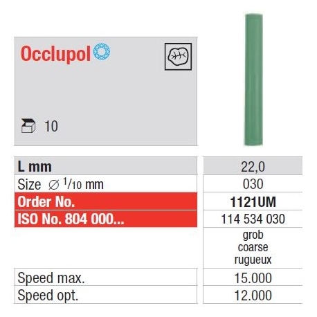 Freze Occlupol StarTec green, coarse with diamond particles 1121 UM-10