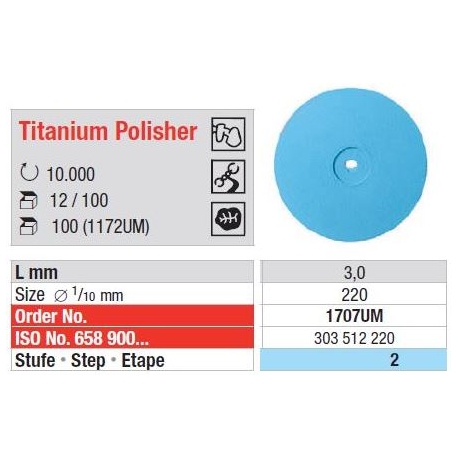 Polipanti Titanium Polisher UM Pasul 2: Albastru - 100 buc. 