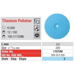Polipanti Nemontati Titanium Polisher UM Pasul 2: Albastru - 12 buc.