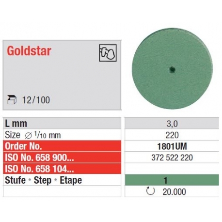 Freze GoldStar unmounted - green  1801 UM-12
