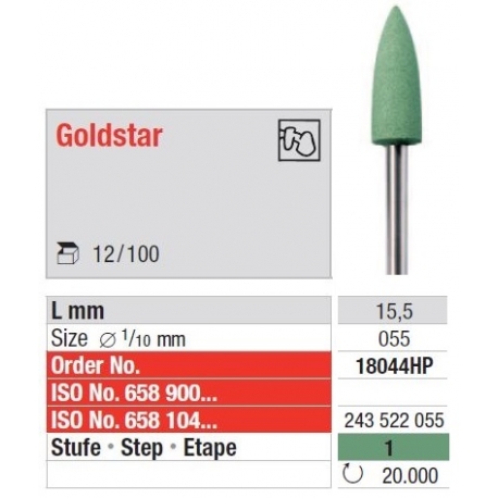 Freze GoldStar unmounted - green  1801 UM-12