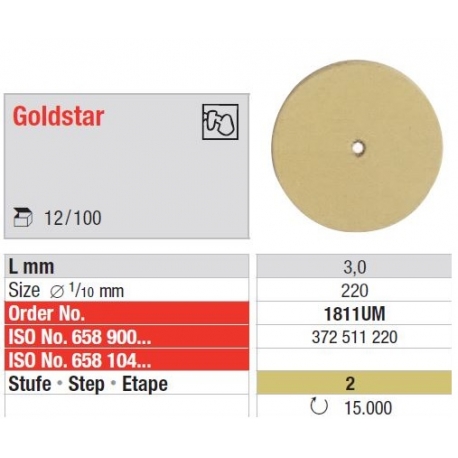 Freze GoldStar unmounted - yellow  1811 UM-12