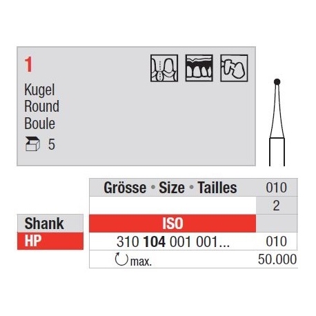 Freze Steel bur  1.1 4 005