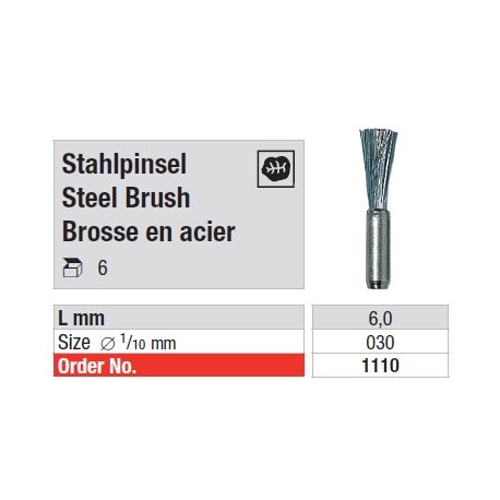 Perie Otel pentru adaptor 1107 - 6 bucati