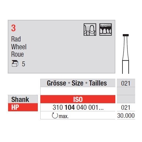 Freze Steel bur  3.1 4 006