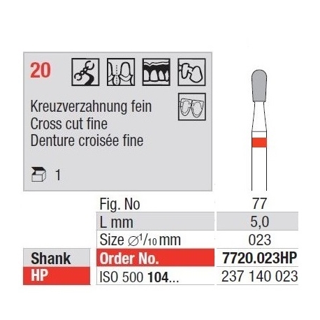 Freze TC Cutter Cross Cut Fine 7020  060HP
