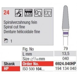 Freze TC Cutter Spiral Cut Fine 24