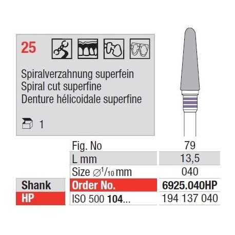 Freze TC Cutter Spiral Cut Super Fine 25