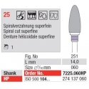 Freze TC Cutter Spiral Cut Super Fine 25