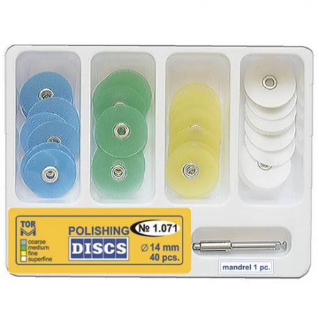 Kit 40 discuri finisat 40 + mandrina 14mm 1.071