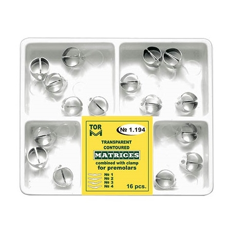 Kit matrici celuloid premolar kit 16buc 1.194