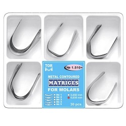 Kit 30 matrici metal conturate molar asortate 3.5mm TorVM
