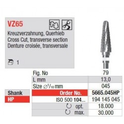 Freze TC Cutter Cross Cut, Transverse section VZ65