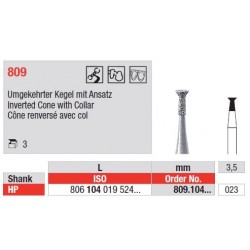 Freze Diamant cu cap Con Inversat, with Collar HP 809 - 3 buc. 