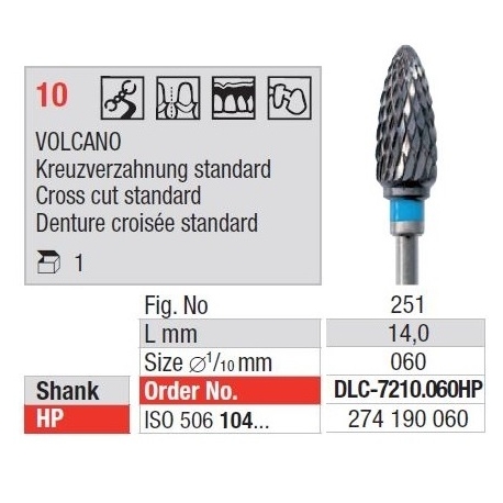 Freze TC Cutter VOLCANO Cross Cut Standard DLC- 0110 023HP