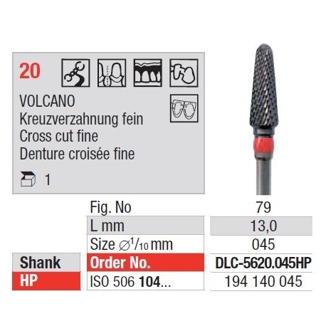 Freze TC Cutter VOLCANO Cross Cut Fine DLC- 0120 023HP