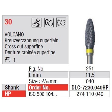 Freze TC Cutter VOLCANO Cross Cut Fine DLC- 1130 023HP