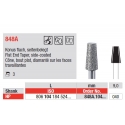 Freze Diamant cu cap Con Plat, side-coated HP 848A - 3 buc. 