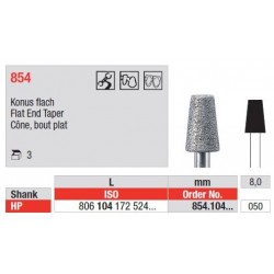 Freze Diamant cu cap Con Plat HP 854 - 3 buc. 