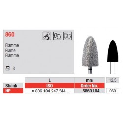 Freze Diamant cu cap Flacara HP 5860 - 3 buc. 