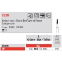 Freze TC Bur HP Round end tapered fissure C23R  104 010
