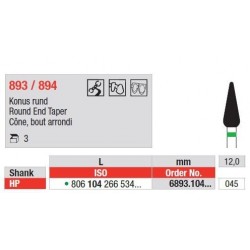 Freze Diamant Con cu Cap Rotunjit HP 893/894 - 3 buc. 