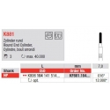 Freze K-Diamant HP Cilindru cu cap Rotunjit K881 - 3 buc. 