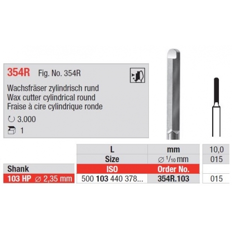 Freze Wax trimmer - HP short  354R  103 015