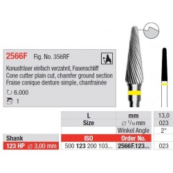 Freze Cone - chamfer ground section, left twist, round end 2566 F 123 023