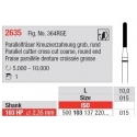Freze Parallel cutter cross cut Round end - HP short 2635  103 010