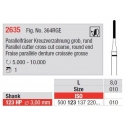 Freze Parallel cutter cross cut Round end - HP short 2635  123 010