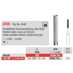 Freze Parallel cutter cross cut Flat end - HP short 2936  123 010
