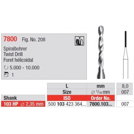 Freze Grooving cutter - HP short  7800  103 007