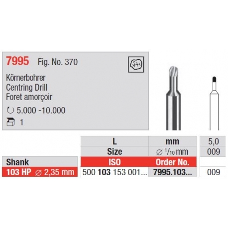 Freze Bur for spot on precis.cutting HP short 7995  103 009