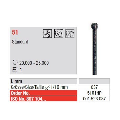 Freza Standard Diamante Sinterizate HP 51 - 1 buc. 