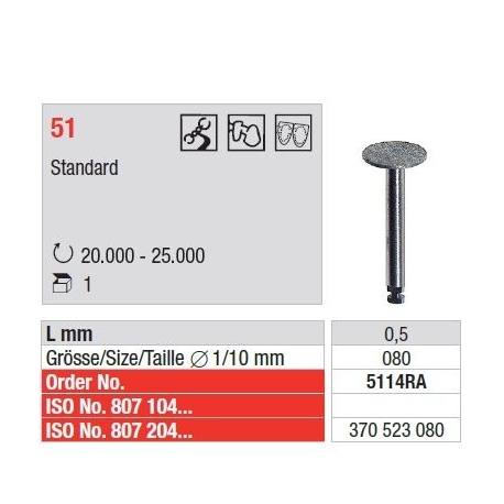Freza Standard Diamante Sinterizate RA 51 - 1 buc