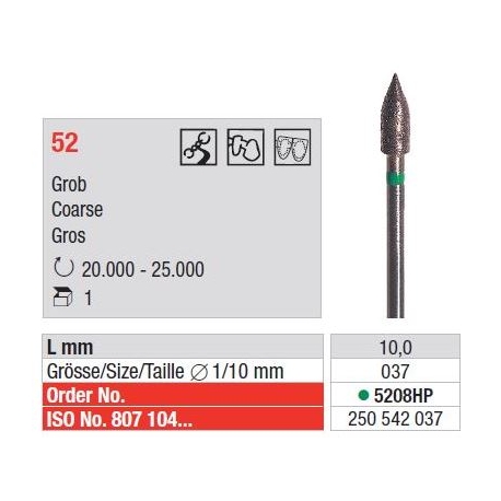 Freza Aspra Diamante Sinterizate HP 52 - 1 buc. 