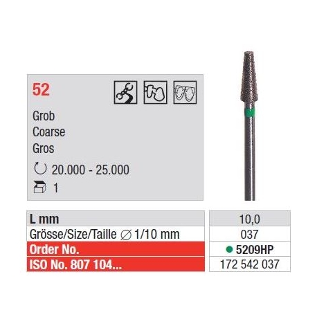 Freza Aspra Diamante Sinterizate HP 52 - 1 buc. 
