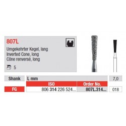 Freze Diamant Con Inversat Lung FG 807L - 5 buc. 