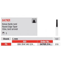 Freze Diamant Con cu Varfuri Rotunjite FG 847KR - 5 buc. 