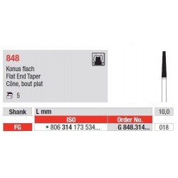 Freze Diamant Con cu Cap Plat FG 848 - 5 buc. 