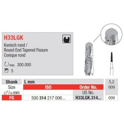 Freze TC Bur FG - tapered fissure  H33L GK 314 009