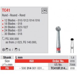 Freze TC Finishing instruments  TC41 UF 314 018